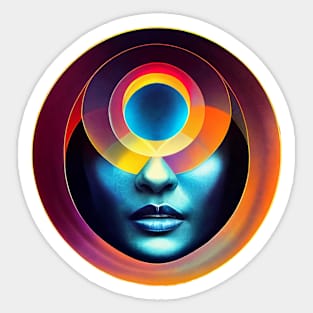 Sacred Geometry Woman Sticker